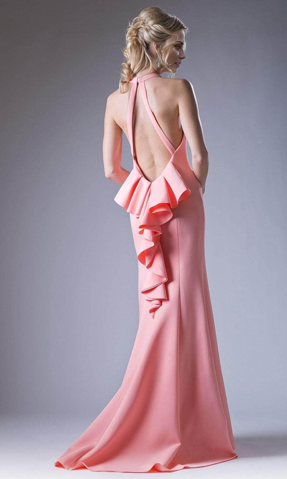 Weitese Formal Women's Dresses Ruffled Back Trumpet Halter Gown Prom Gown Sleeveless Mermaid Backless Floor Length Prom Dress Prom Dresses Stores